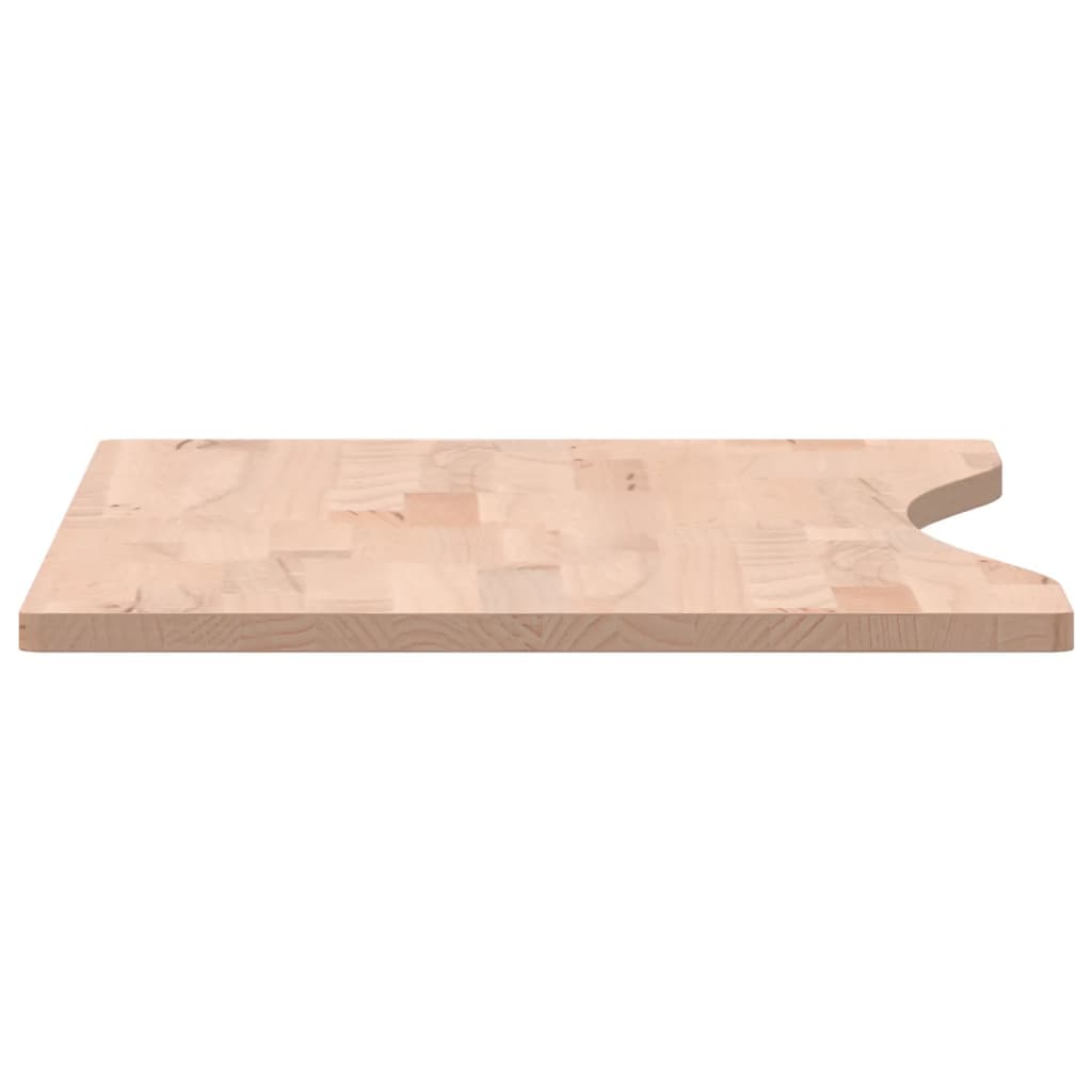 Schreibtischplatte 80x(36-40)x1,5 cm Massivholz Buche