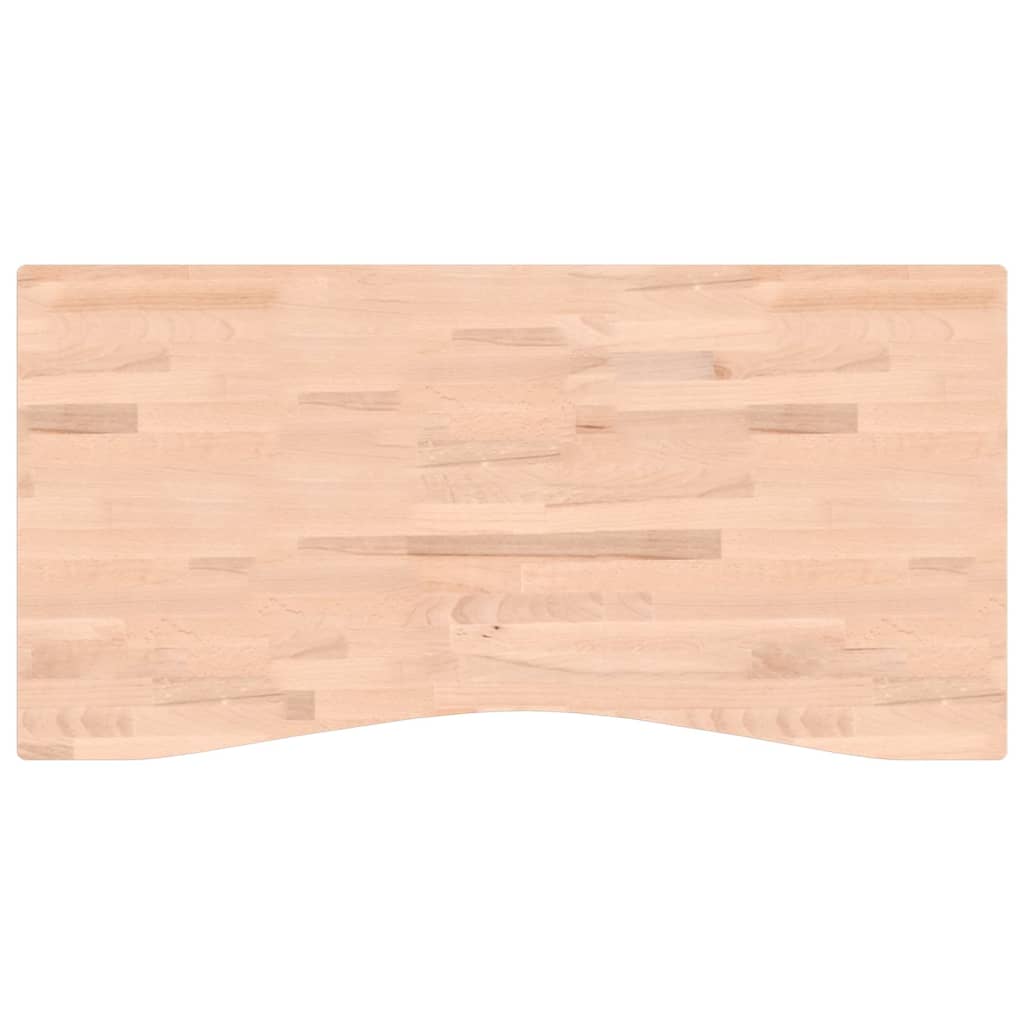 Schreibtischplatte 110x(50-55)x1,5 cm Massivholz Buche