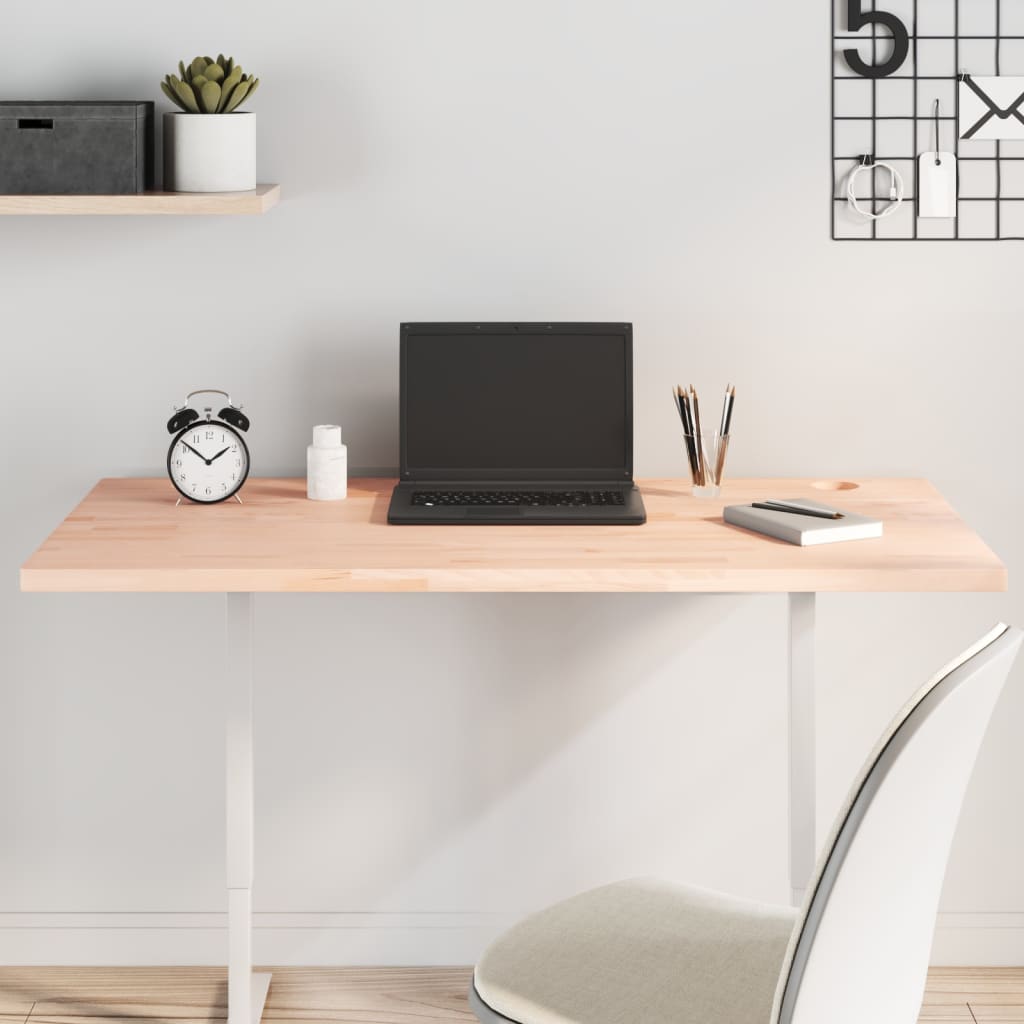 Desk top 110x55x2.5 cm solid beech wood