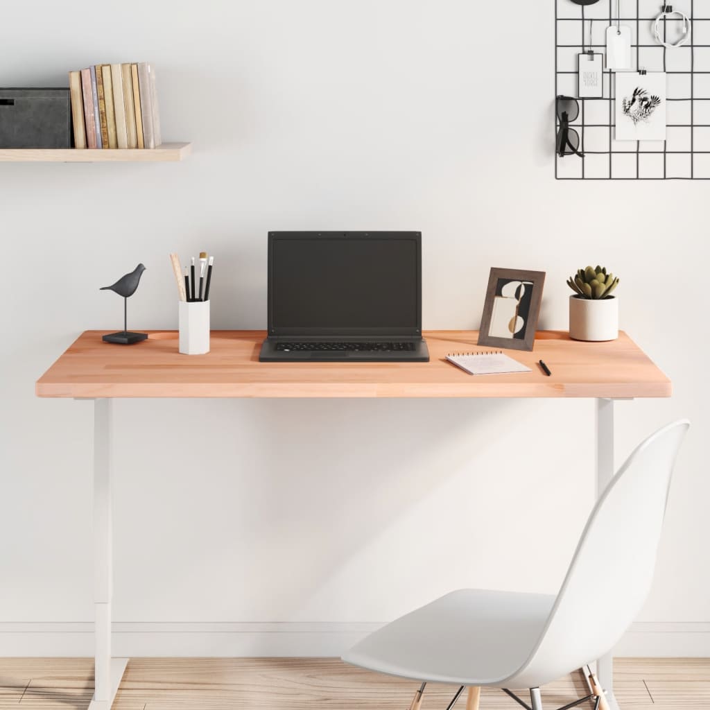 Desk top 110x55x2.5 cm solid beech wood