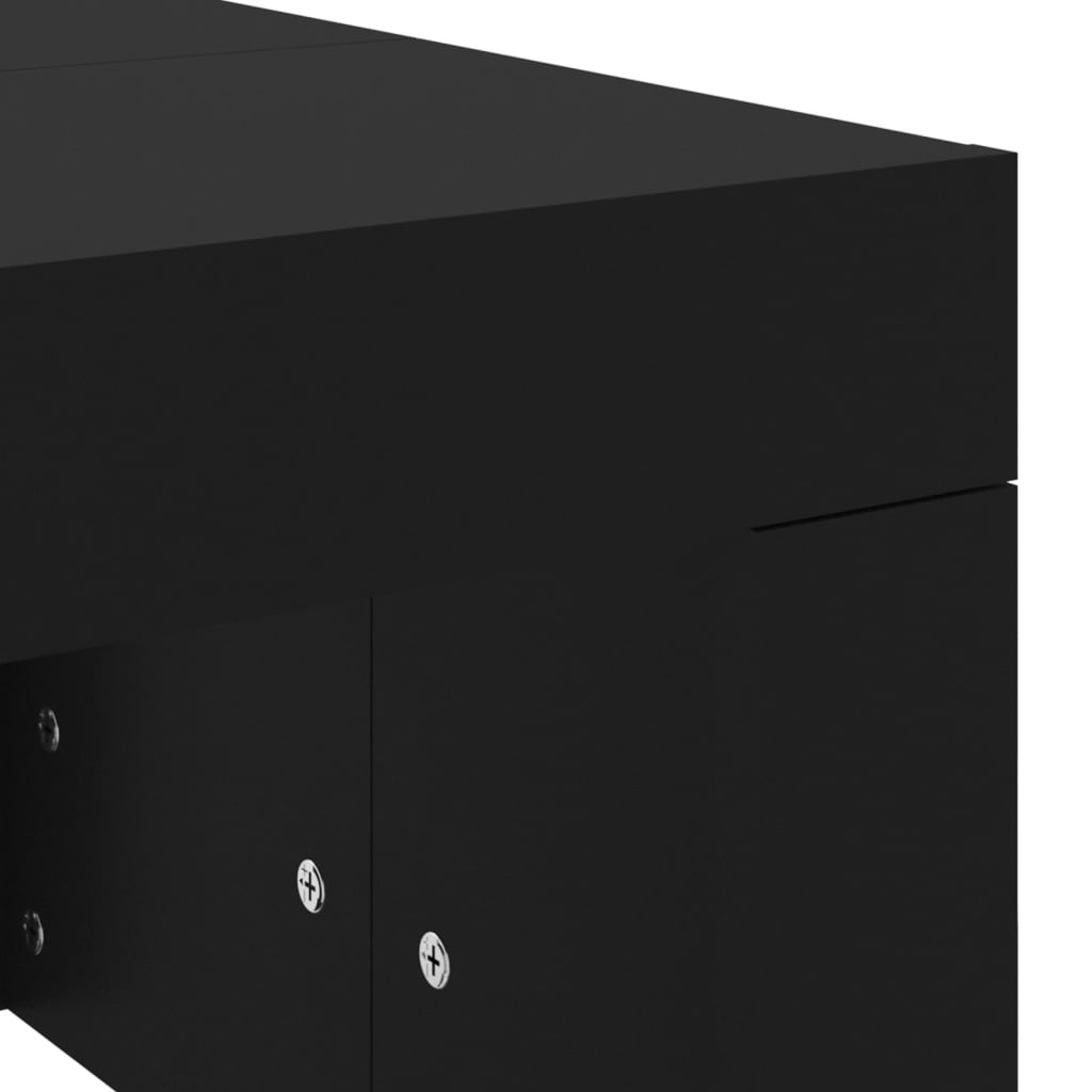 Coffee Table Black 102x50x36 cm Wood Material