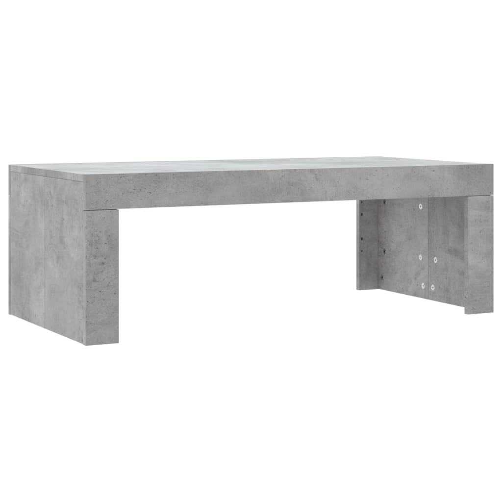 Table basse gris béton 102x50x36 cm en bois