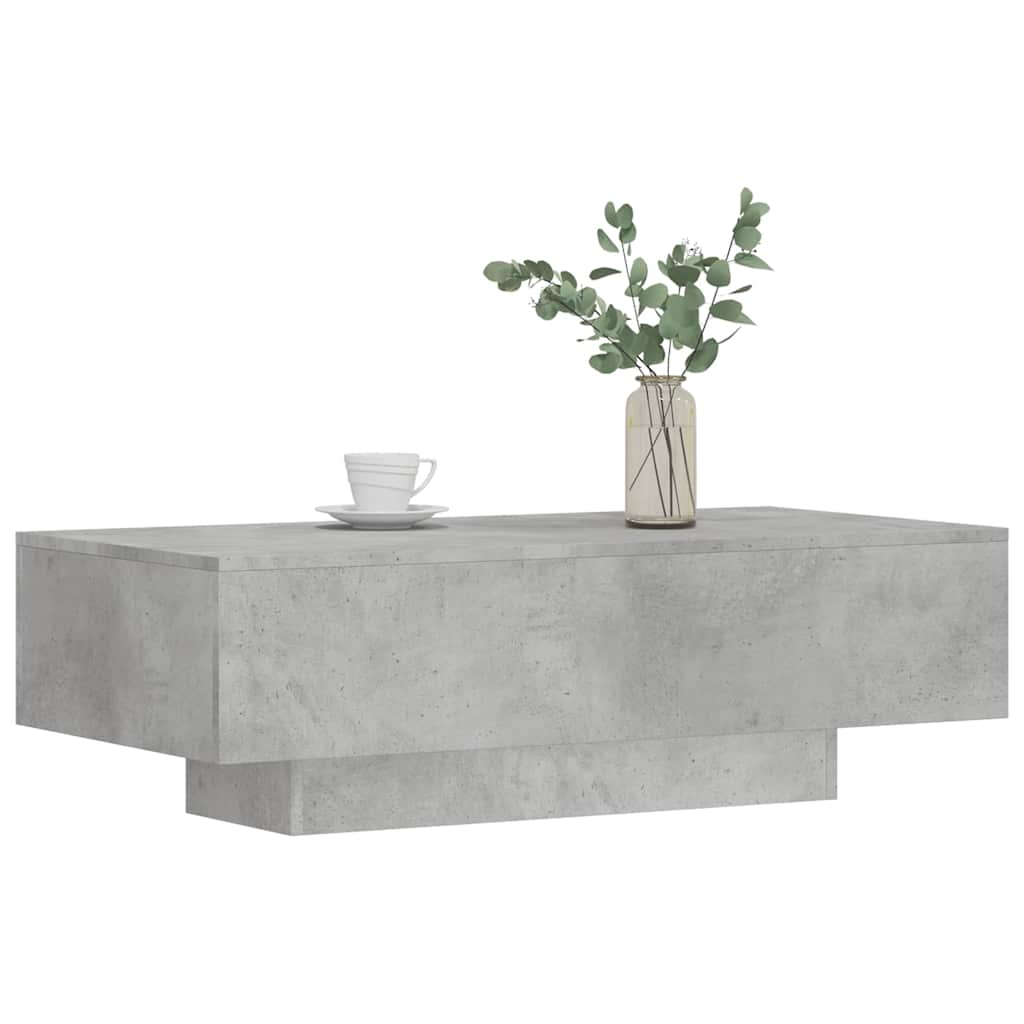 Table basse gris béton 100x49,5x31 cm en bois