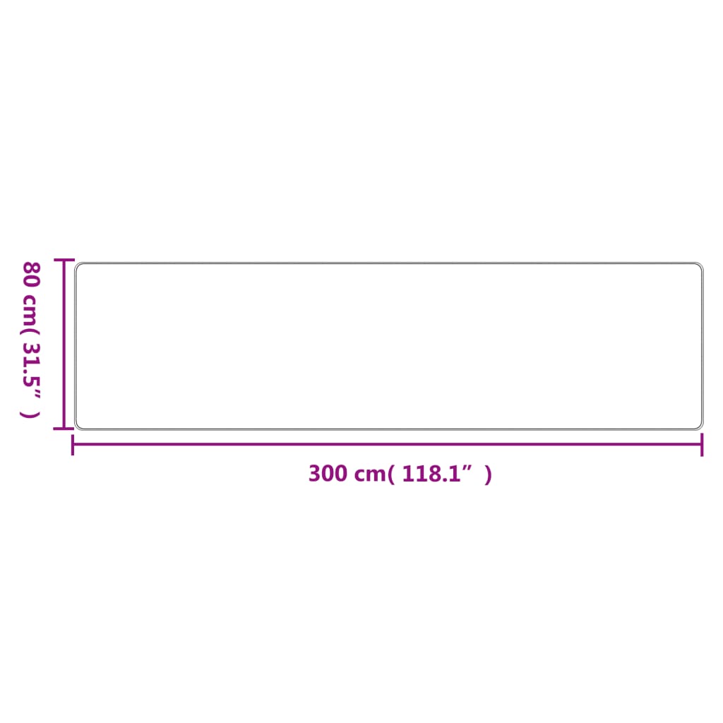 Teppichläufer Sisal-Optik Platina 80x300 cm