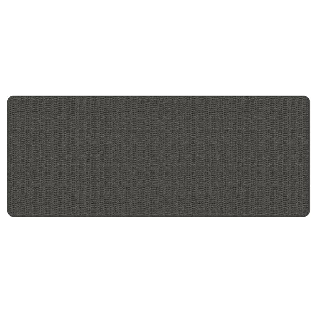 Tapis de couloir aspect sisal anthracite 80x200 cm