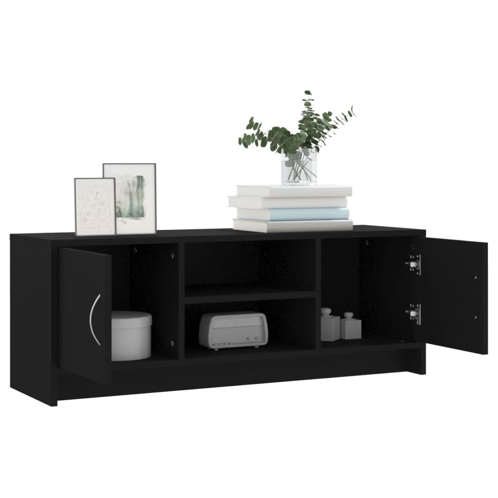 Meuble TV noir 102x30x37,5 cm en bois