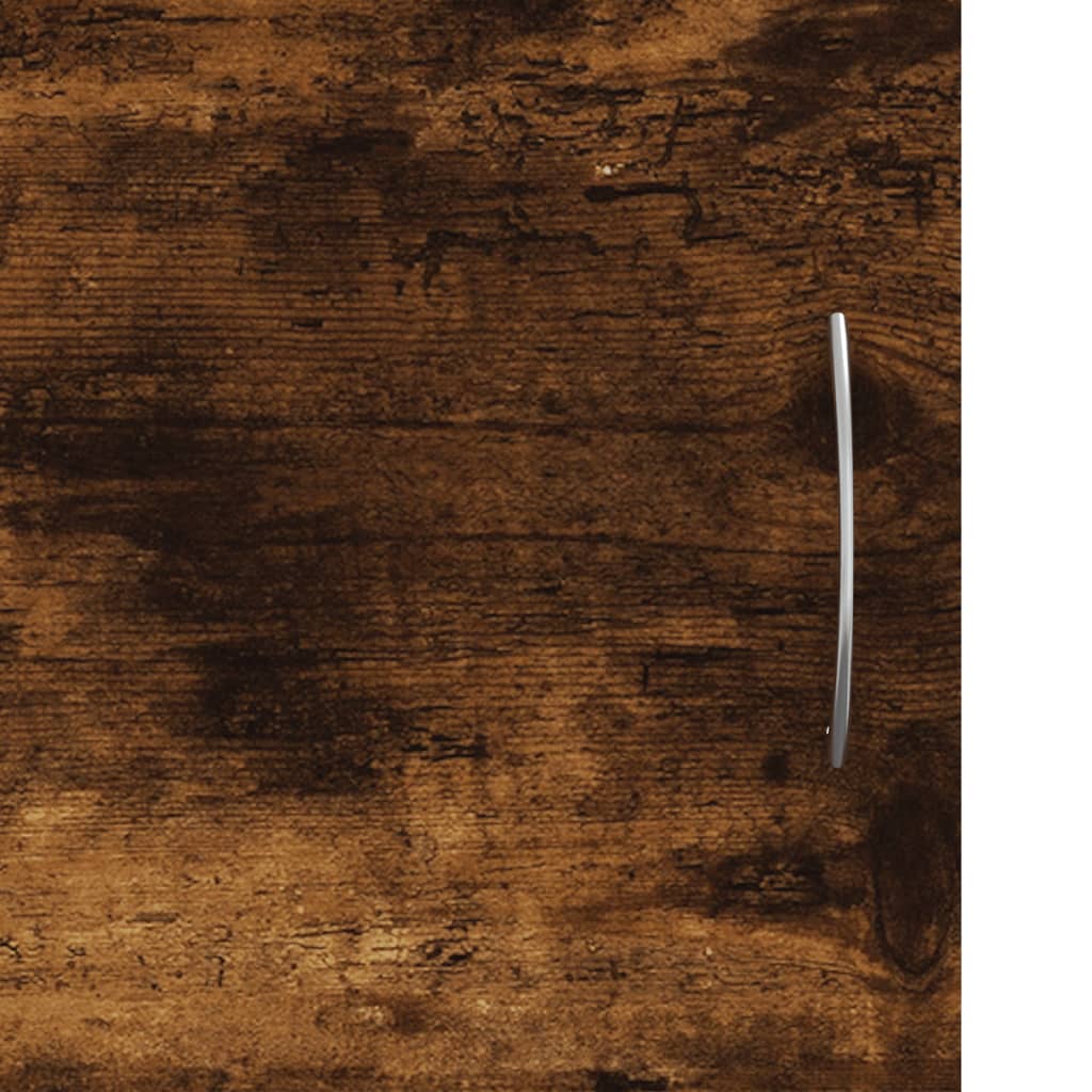 Meuble TV chêne fumé 102x30x37,5 cm matériau bois