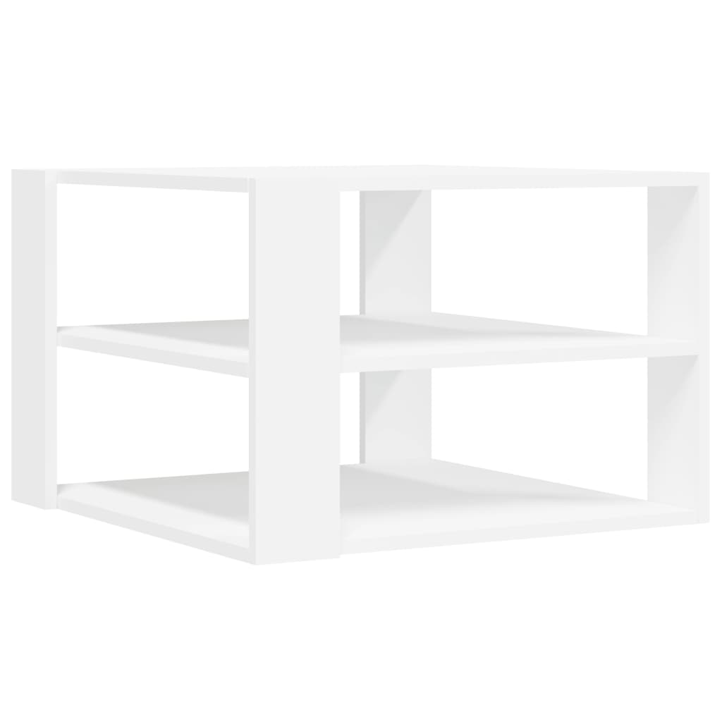 Table basse blanche 59,5x59,5x40 cm en bois