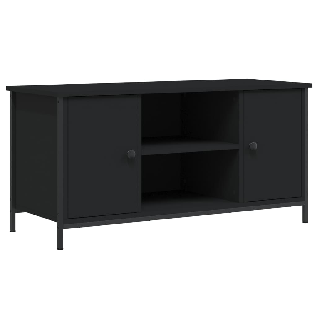 Meuble TV noir 100x40x50 cm en bois