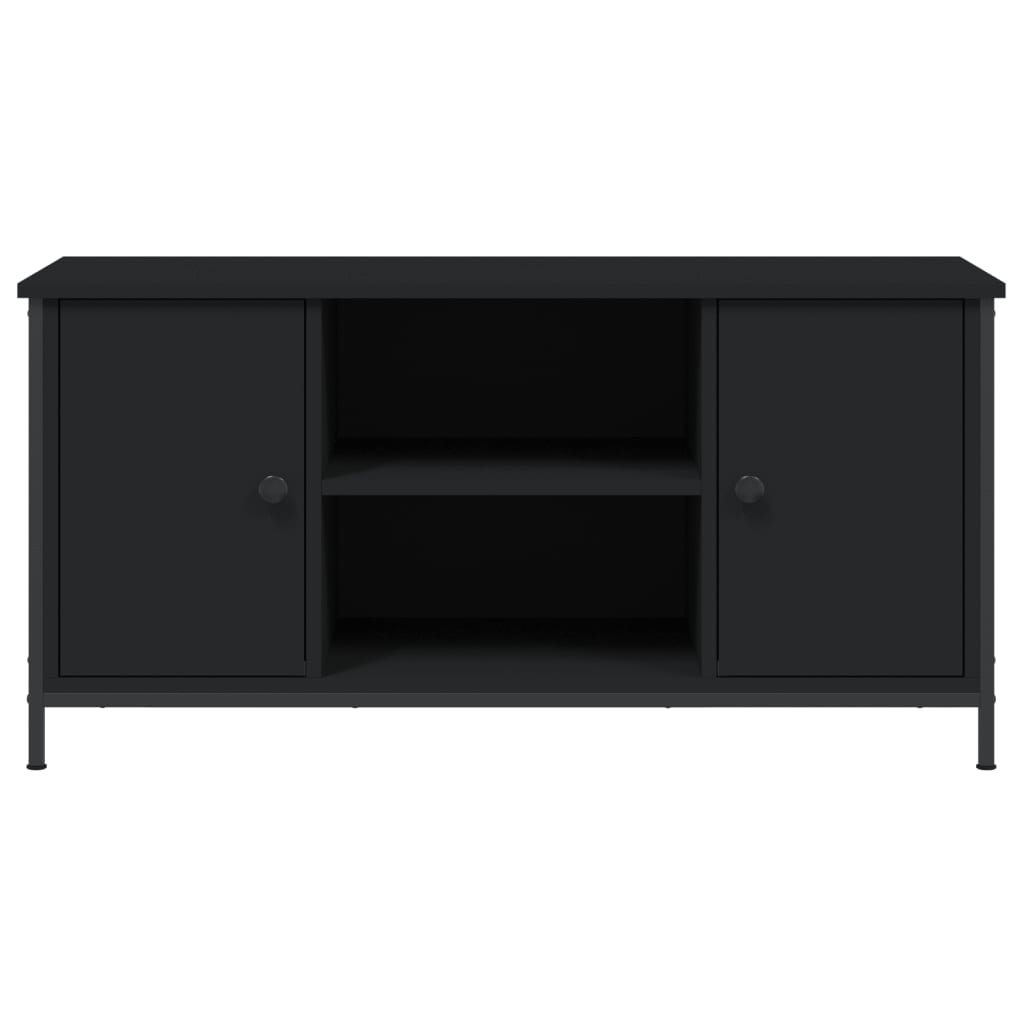 Meuble TV noir 100x40x50 cm en bois