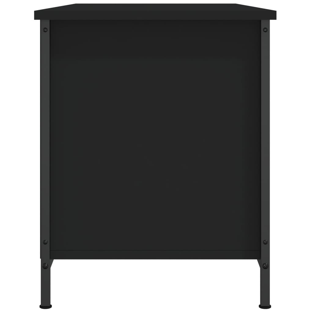 Meuble TV noir 100x40x50 cm en bois