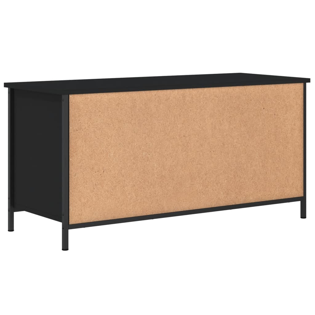 Meuble TV noir 100x40x50 cm en bois