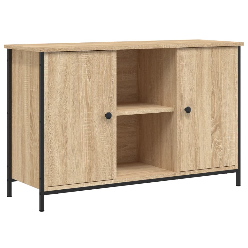 Meuble TV chêne Sonoma 100x35x65 cm matériau bois