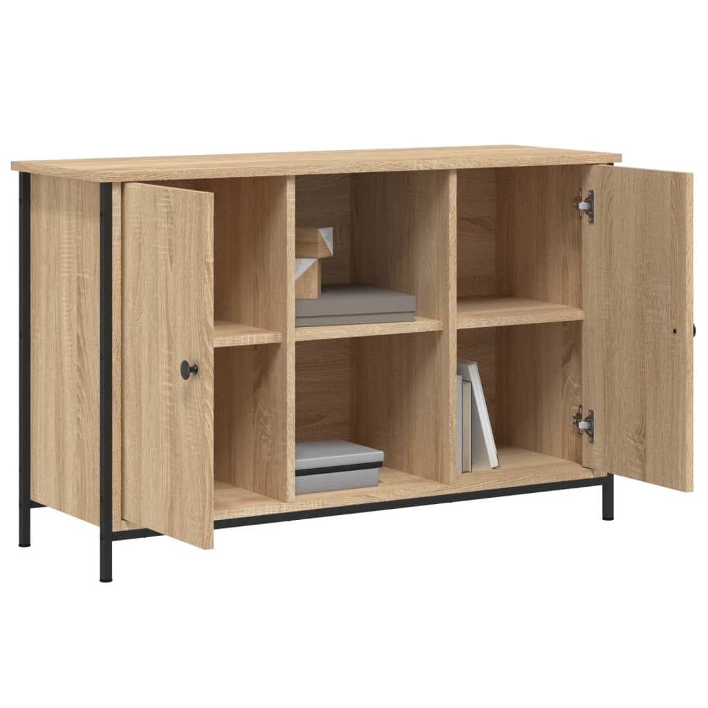 Meuble TV chêne Sonoma 100x35x65 cm matériau bois