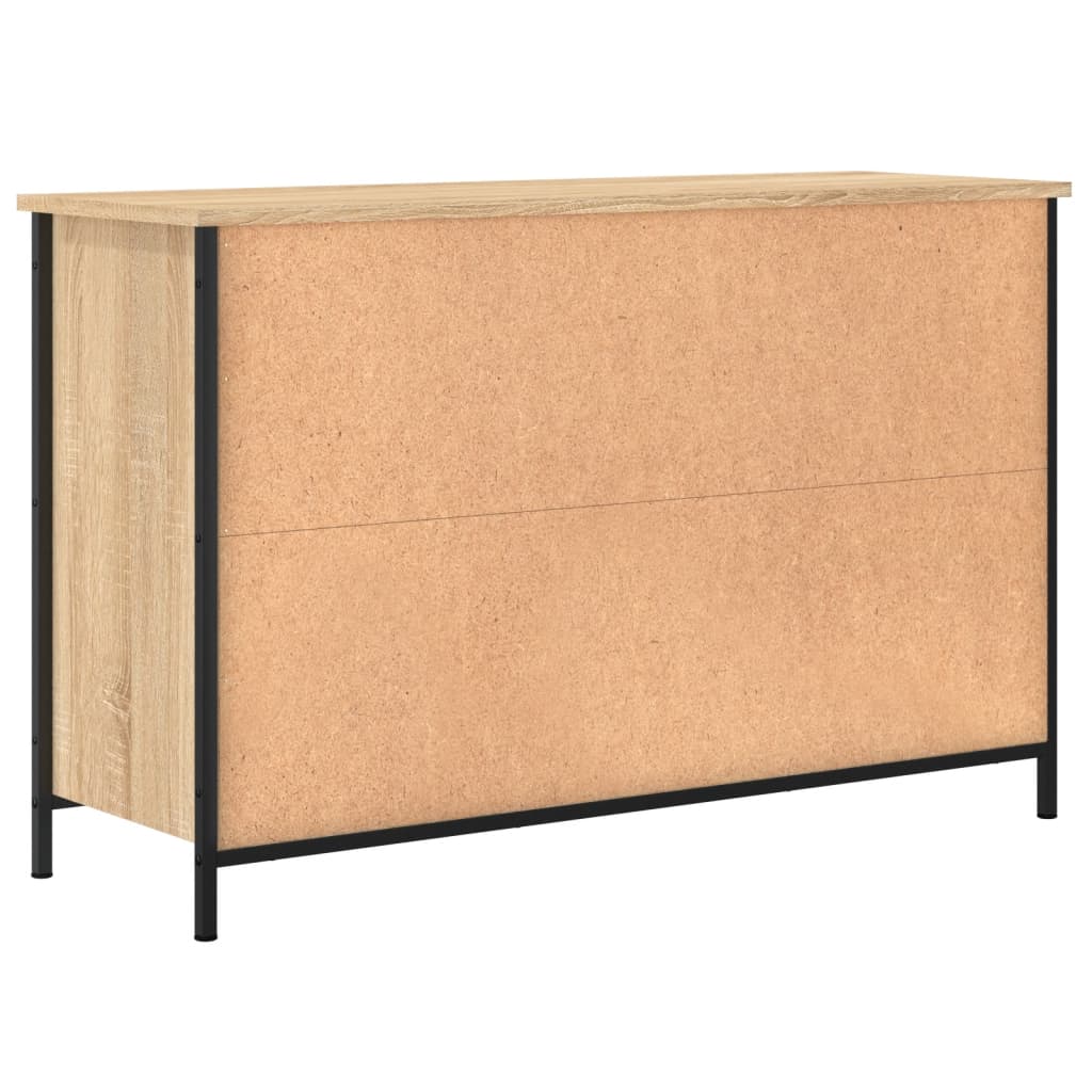 Meuble TV chêne Sonoma 100x35x65 cm matériau bois