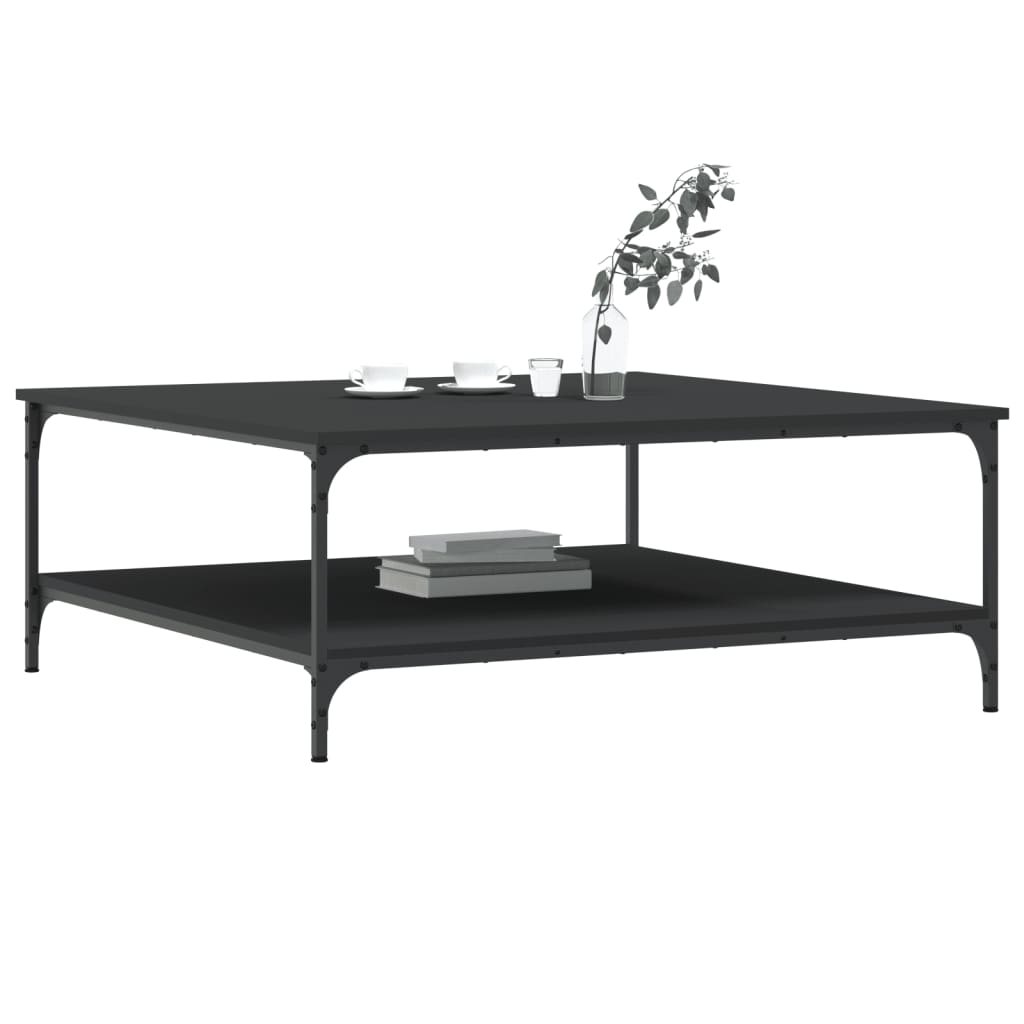 Coffee Table Black 100x100x40 cm Wood Material