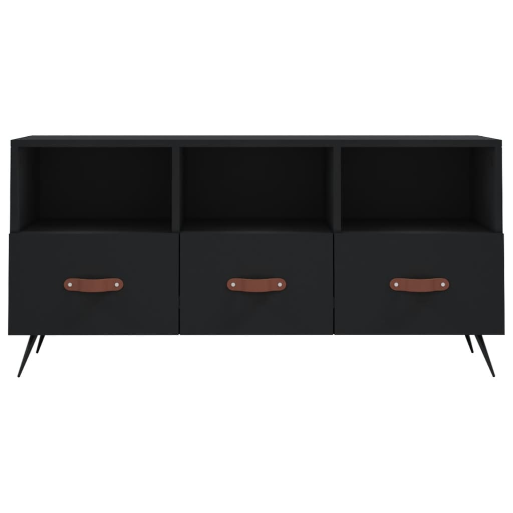 Meuble TV noir 102x36x50 cm en bois