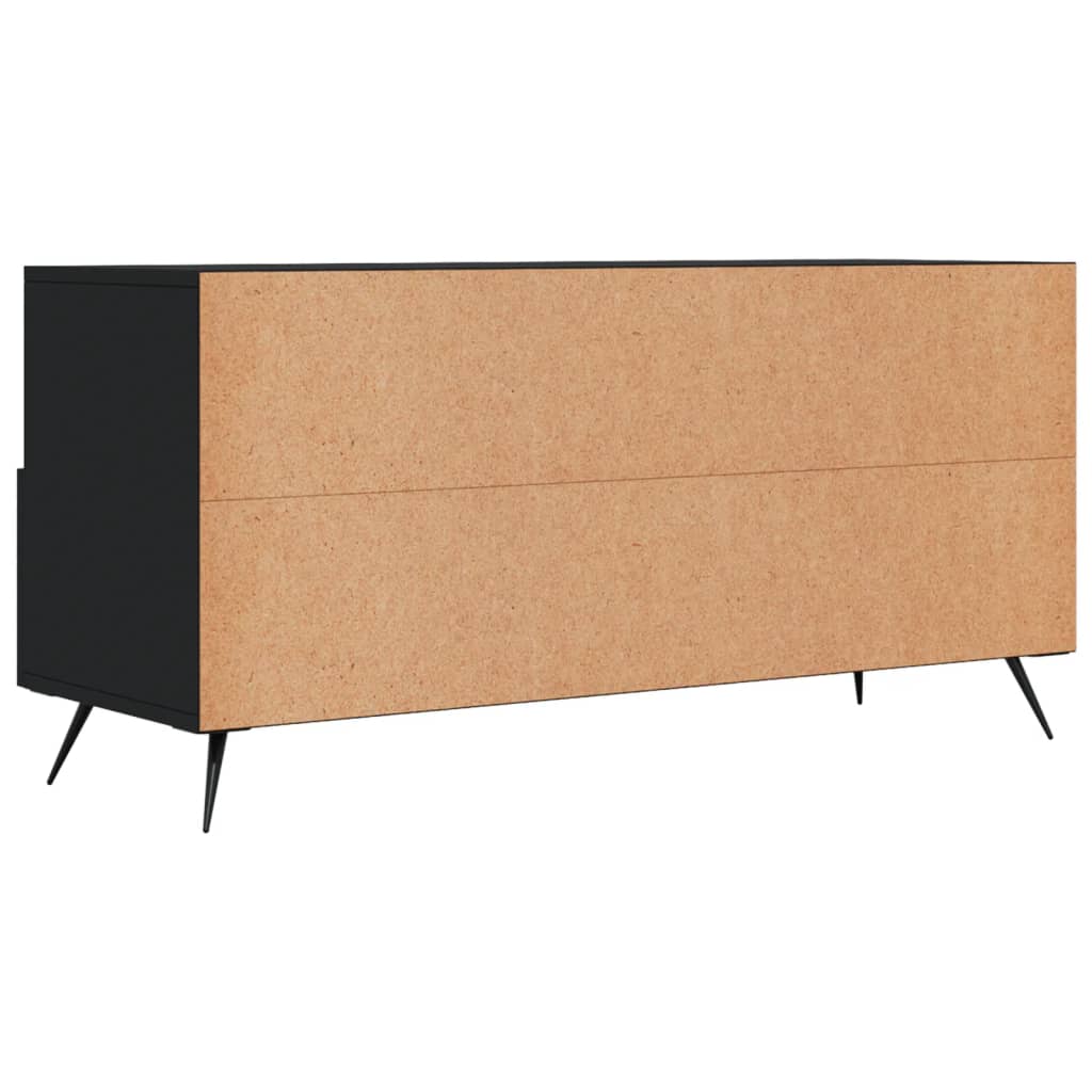 Meuble TV noir 102x36x50 cm en bois