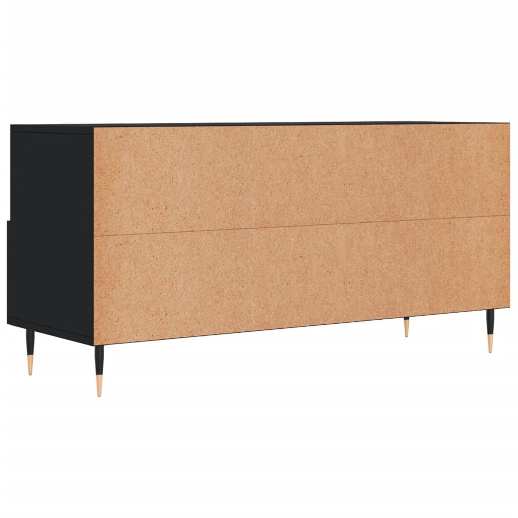 Meuble TV noir 102x36x50 cm en bois