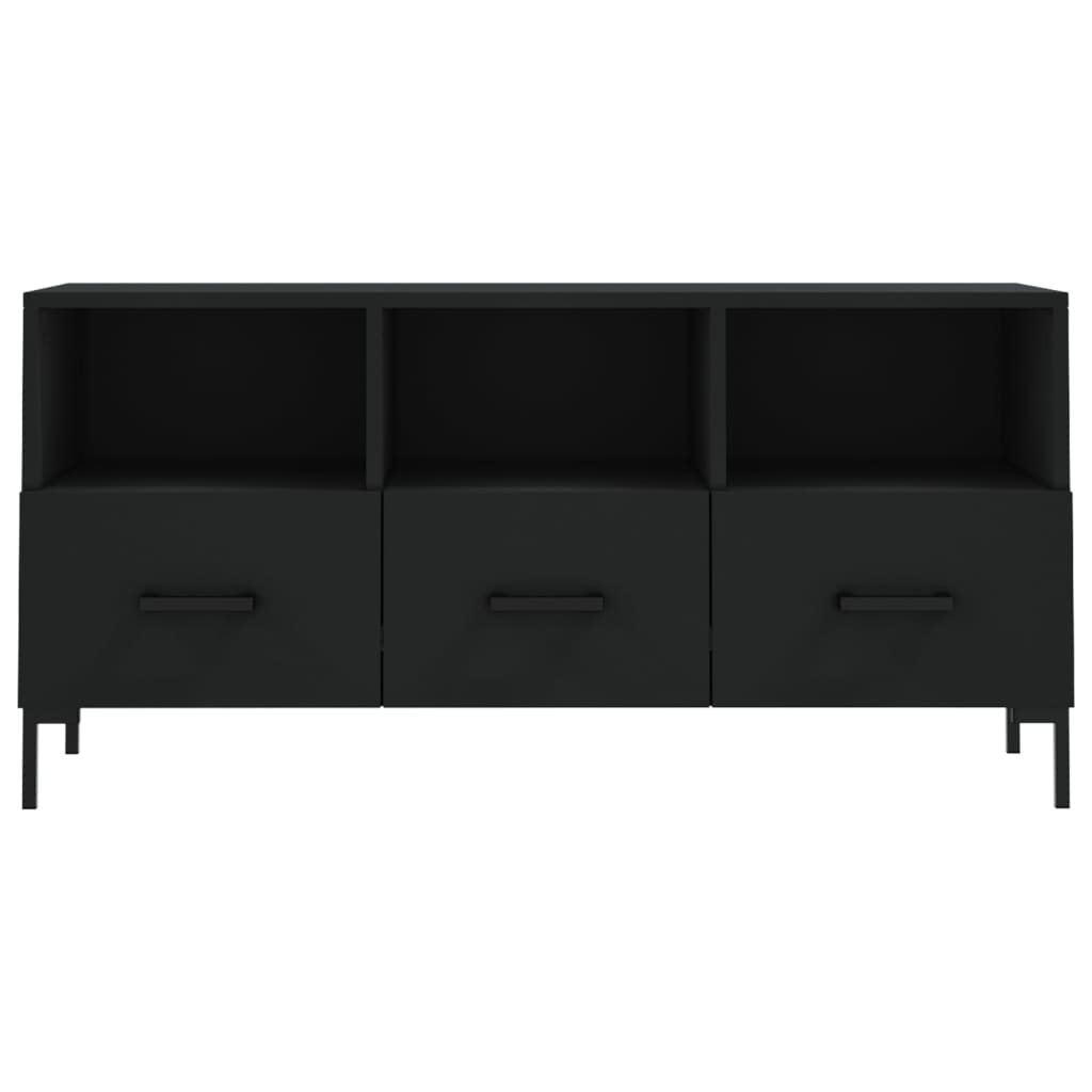 Meuble TV noir 102x36x50 cm en bois