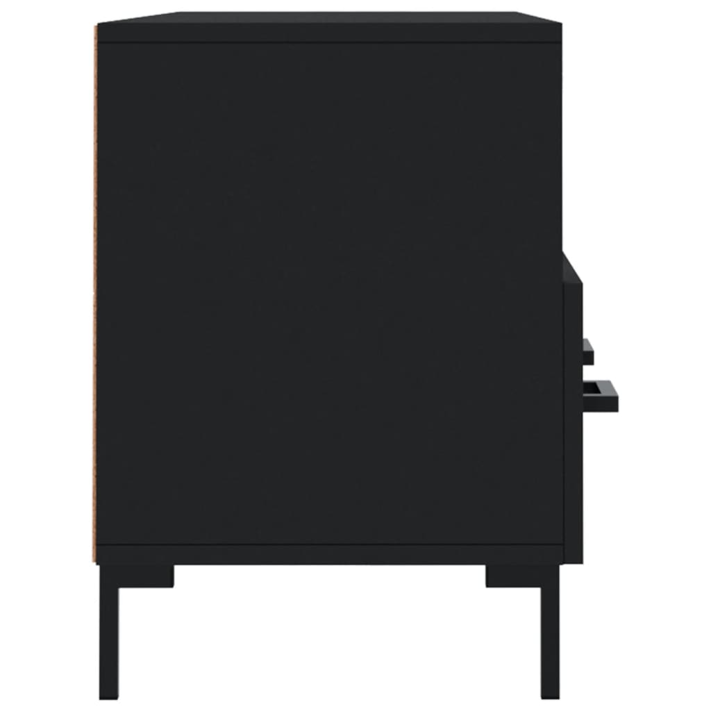 Meuble TV noir 102x36x50 cm en bois