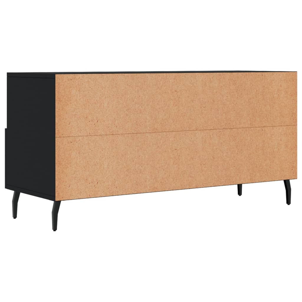 Meuble TV noir 102x36x50 cm en bois