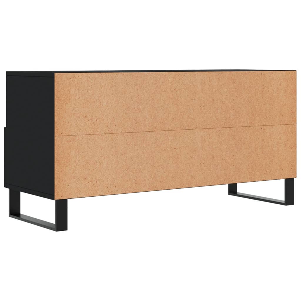 Meuble TV noir 102x36x50 cm en bois