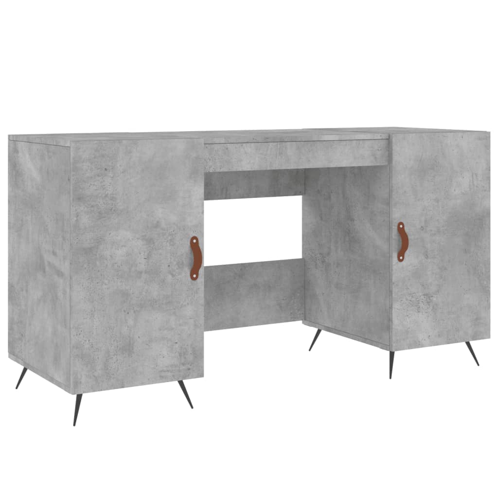 Desk Concrete Grey 140x50x75 cm Wood Material