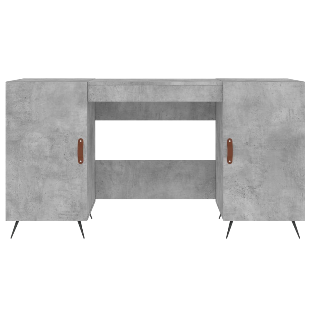 Desk Concrete Grey 140x50x75 cm Wood Material