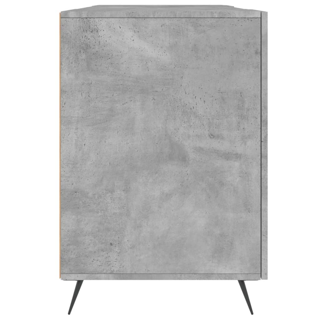 Desk Concrete Grey 140x50x75 cm Wood Material