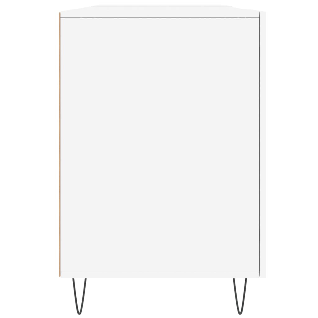 Desk White 140x50x75 cm Wood Material
