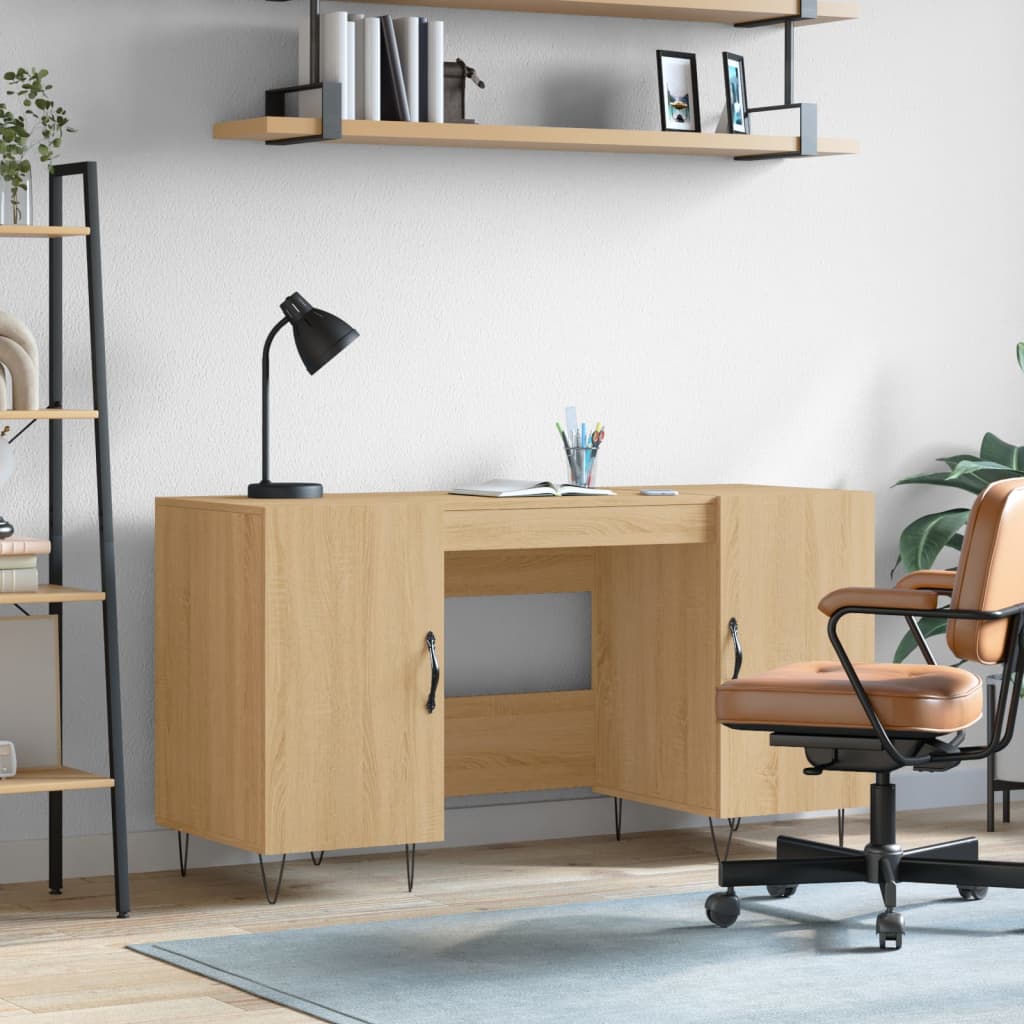 Desk Sonoma Oak 140x50x75 cm Wood Material
