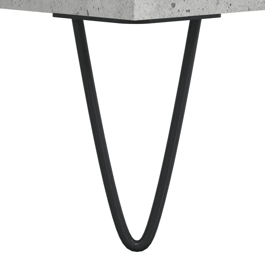 Desk Concrete Grey 140x50x75 cm Wood Material