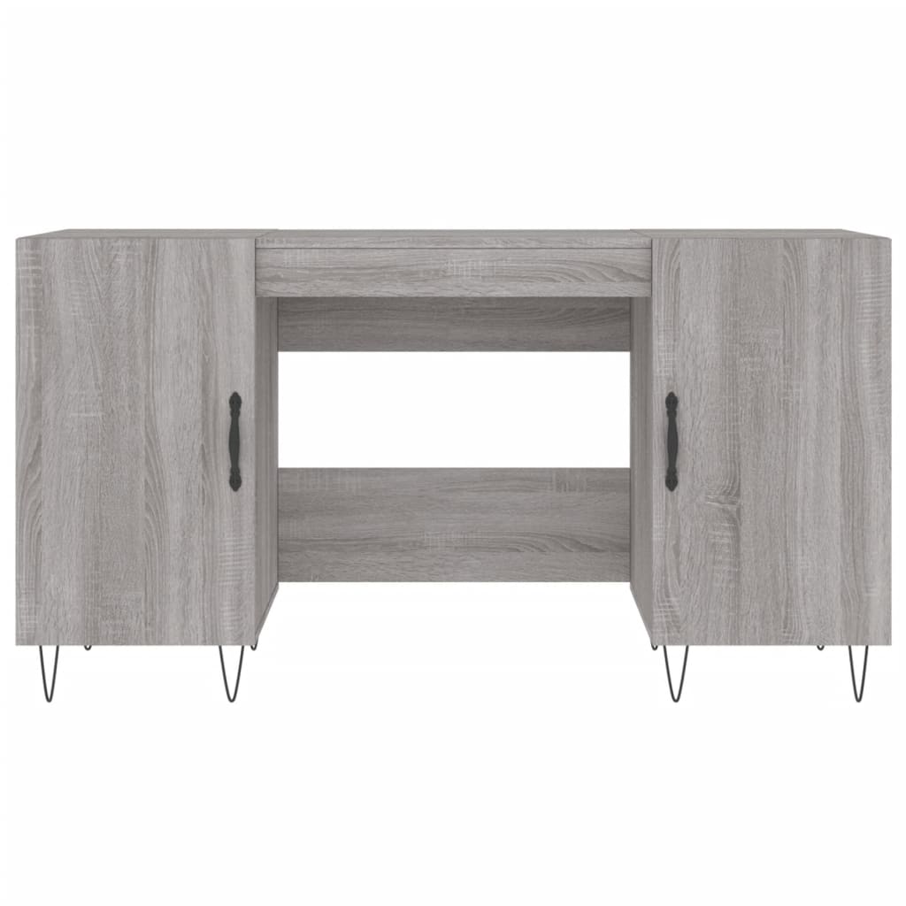 Bureau Sonoma gris 140x50x75 cm matériau bois