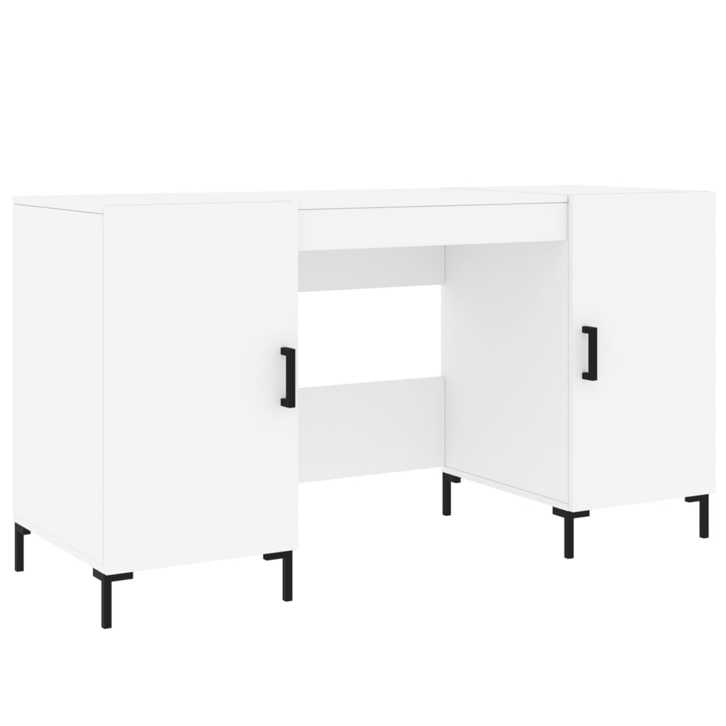 Desk White 140x50x75 cm Wood Material
