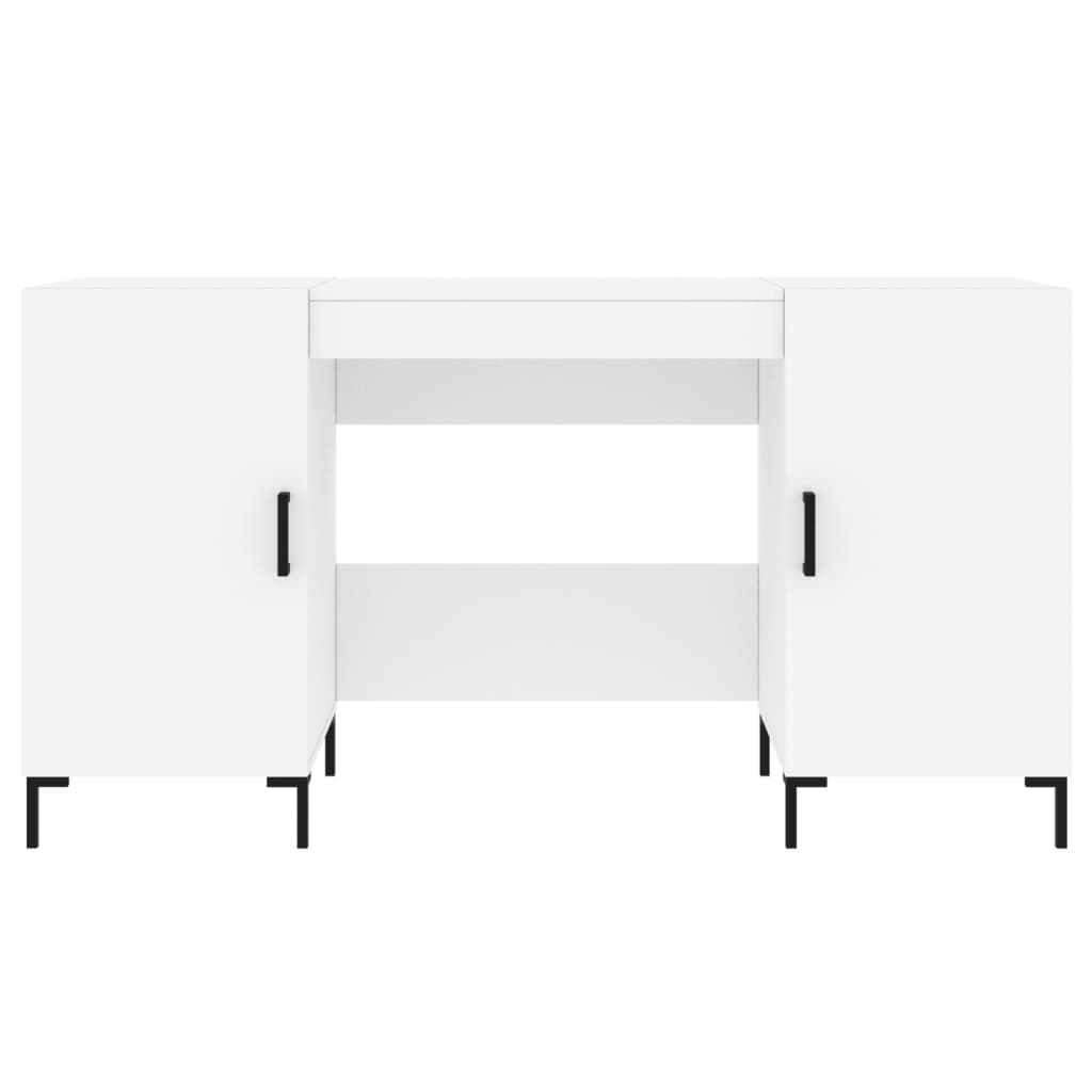 Desk White 140x50x75 cm Wood Material