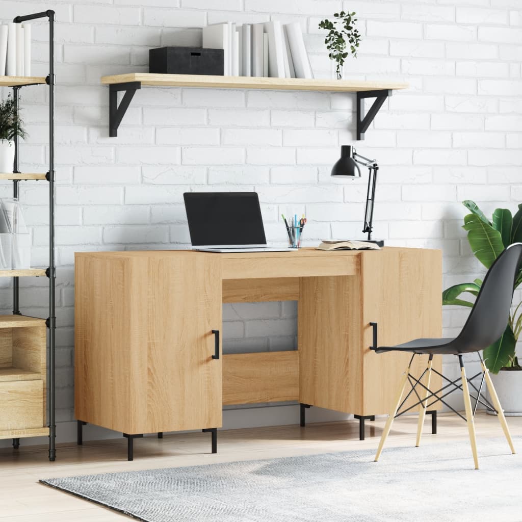 Desk Sonoma Oak 140x50x75 cm Wood Material