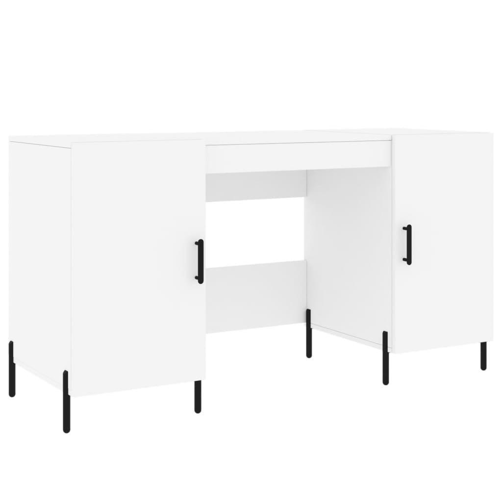 Desk White 140x50x75 cm Wood Material