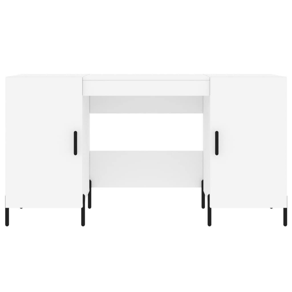 Desk White 140x50x75 cm Wood Material