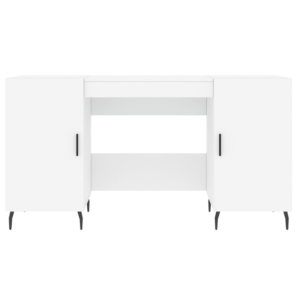 Bureau blanc 140x50x75 cm en bois