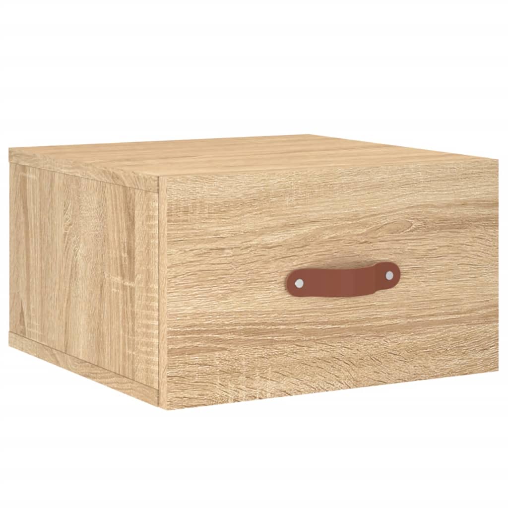Wand-Nachttische 2 Stk. Sonoma-Eiche 35x35x20 cm