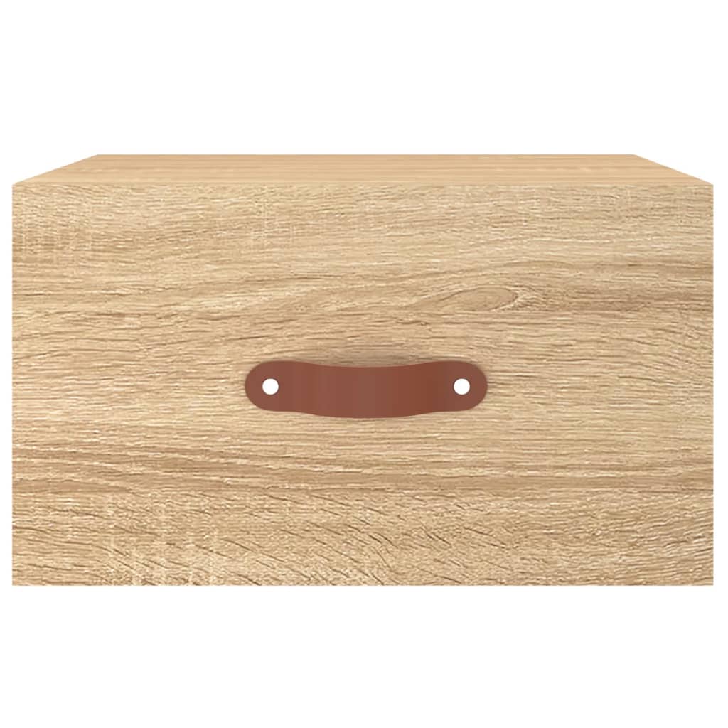 Wand-Nachttische 2 Stk. Sonoma-Eiche 35x35x20 cm