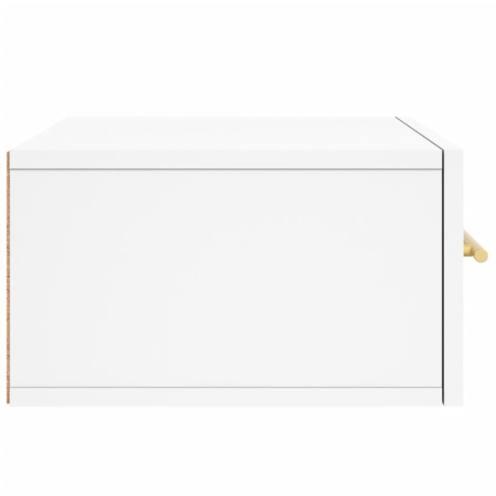 Wall Bedside Table White 35x35x20 cm