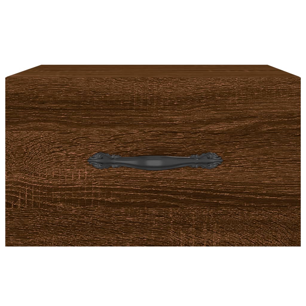 Wand-Nachttisch Braun Eichen-Optik 35x35x20 cm