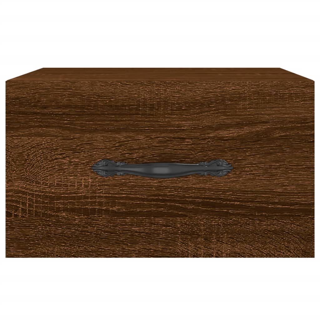 Wand-Nachttische 2 Stk. Braun Eichen-Optik 35x35x20 cm