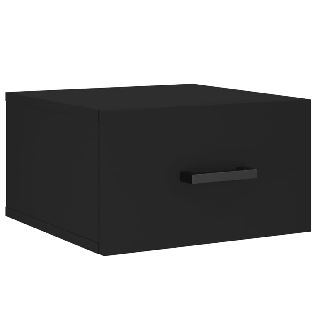Wand-Nachttisch Schwarz 35x35x20 cm
