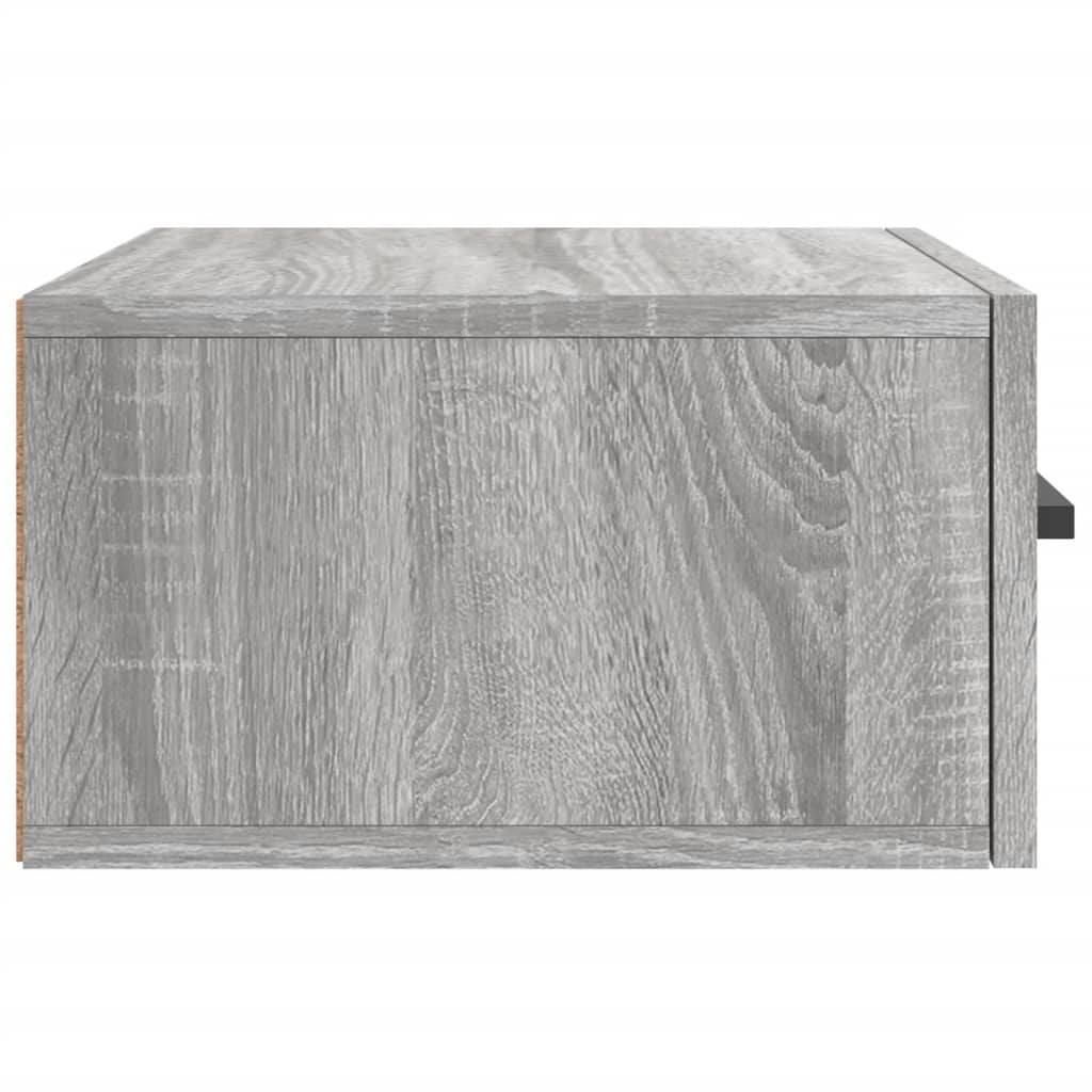 Wand-Nachttisch Grau Sonoma 35x35x20 cm