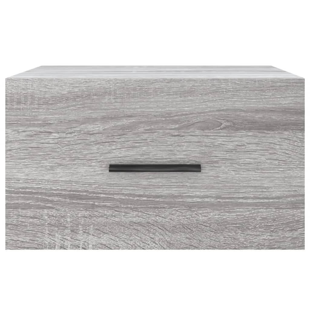 Wand-Nachttische 2 Stk. Grau Sonoma 35x35x20 cm