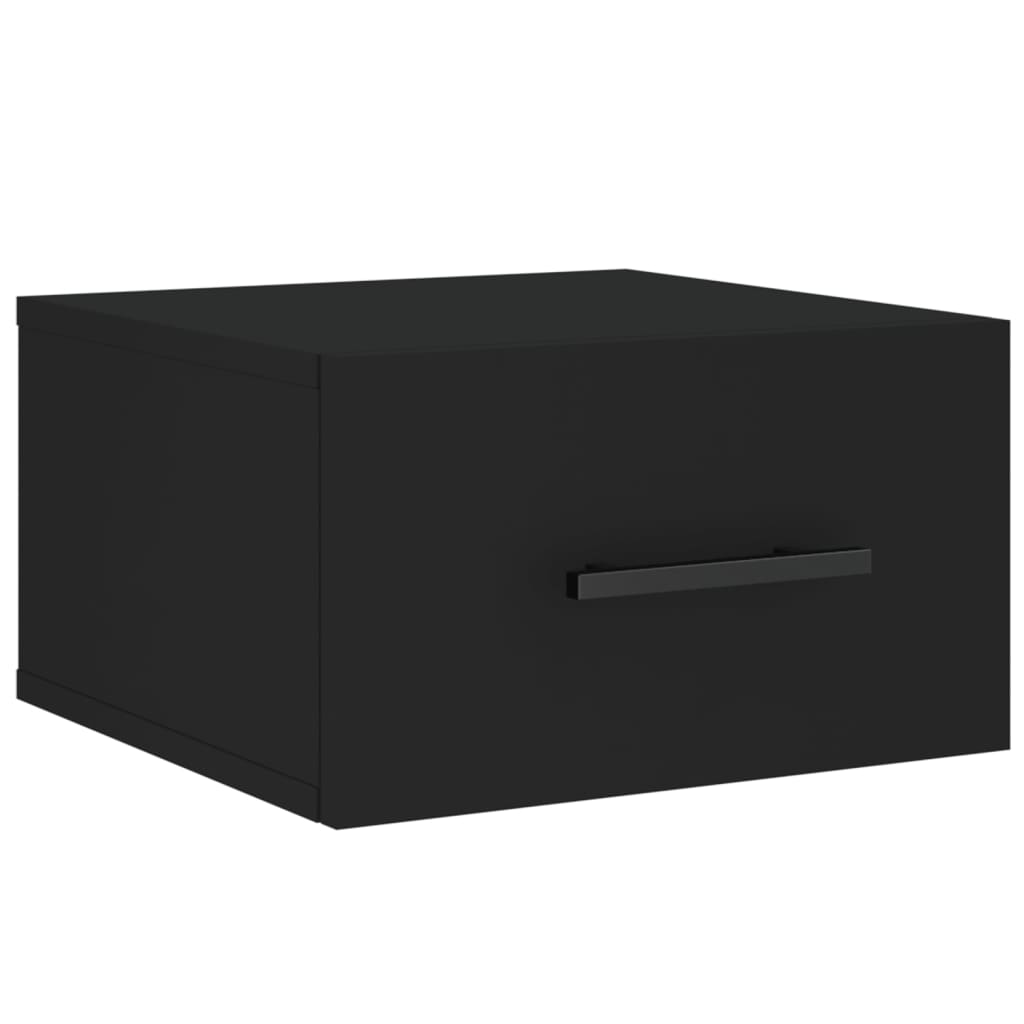 Wand-Nachttische 2 Stk. Schwarz 35x35x20 cm