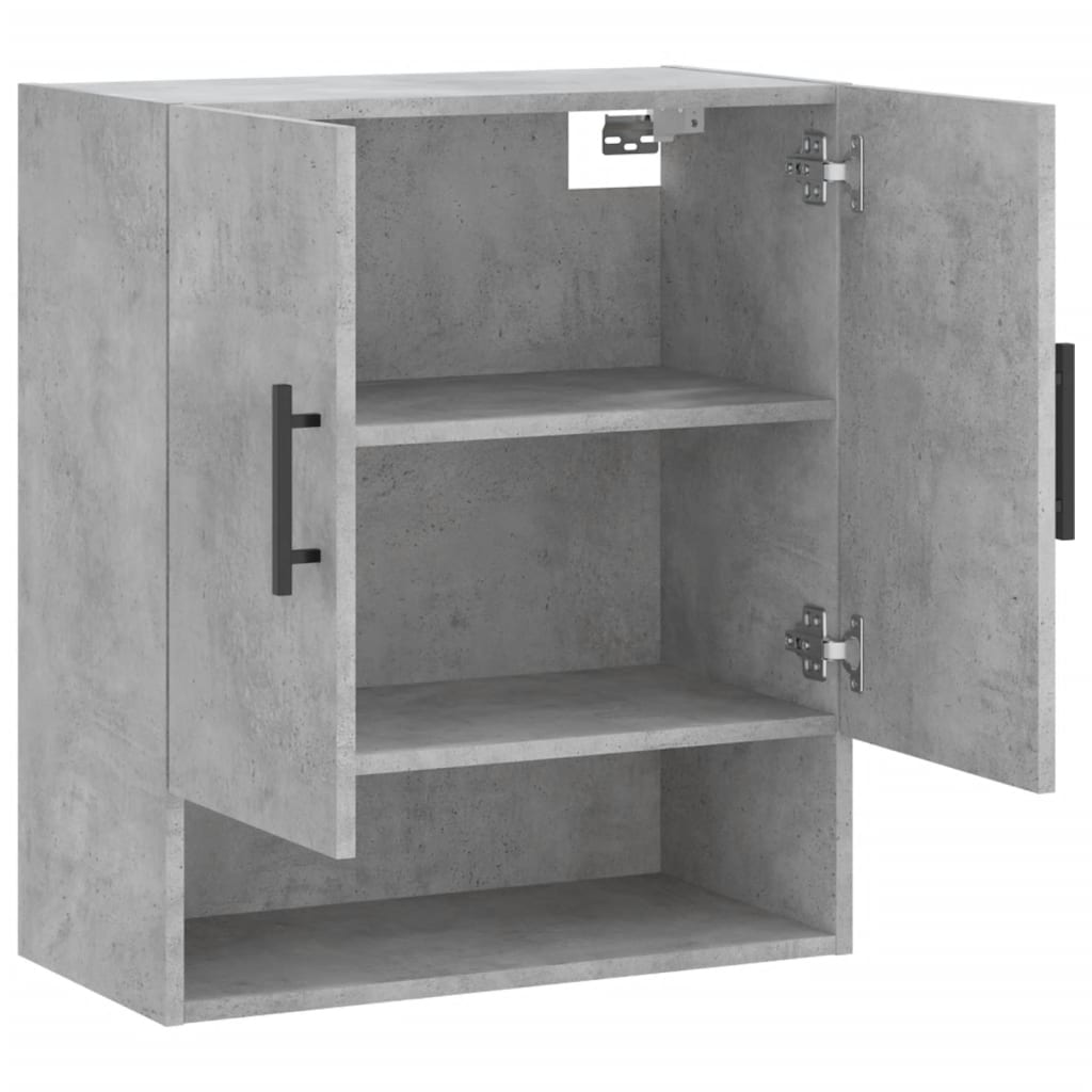 Armoire murale gris béton 60x31x70 cm en bois